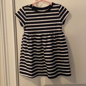 Blue/ White Striped Short Sleeved Dress.Never Worn